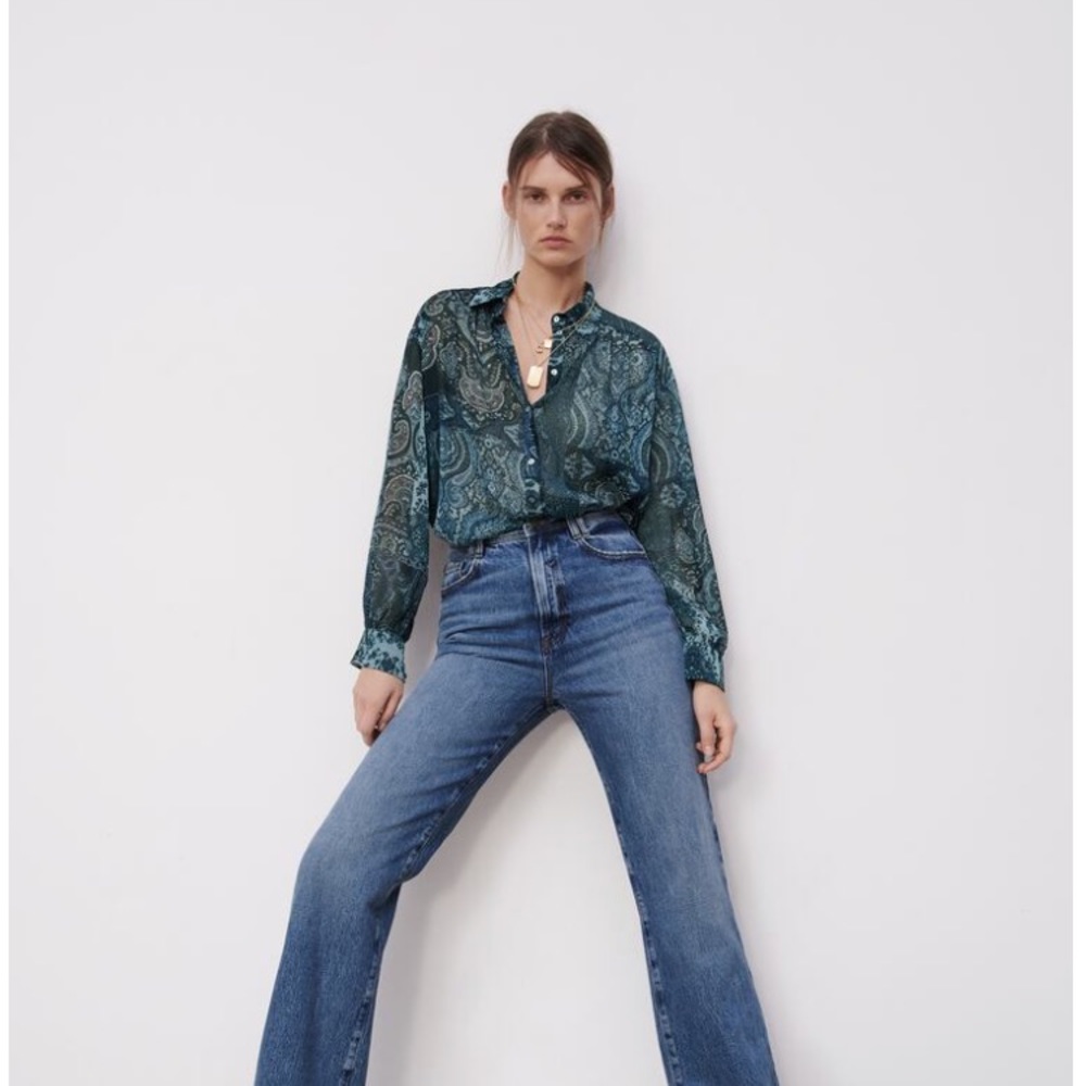 Zara Scarf Print Blouse